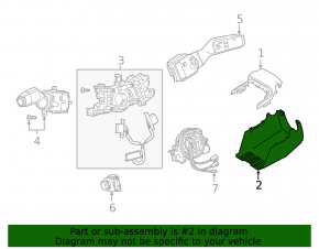 Steering column frame assembly Lexus ES250 ES300h ES350 19-26 2 parts, electrically adjustable