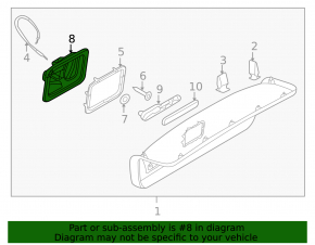 Audi A4 B8 13-16 Emergency Trunk Release Handle (3 parts)