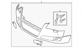Bare front bumper for Audi A8 10-13 pre-restoration