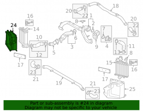 Right intercooler deflector Audi Q8 19-23 3.0T MHEV torn
