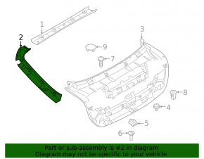 Trunk door trim right BMW 4 F36 15-20 Gran Coupe, gray EVERESTGRAU