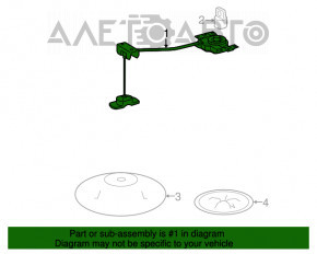 Toyota Highlander 08-13 spare tire mounting mechanism