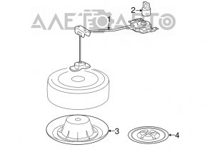 Toyota Highlander 08-13 spare tire mounting mechanism