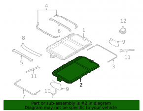 BMW X5 E70 07-13 Panorama Sunroof Frame