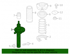 Front left shock absorber VW Golf 15-21