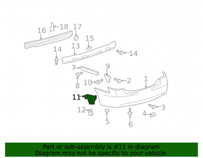 Rear bumper mount metal right Toyota Camry v40