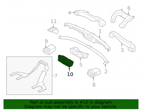 Front Panel Air Deflector Central Subaru Impreza WRX GH 08-14 Black