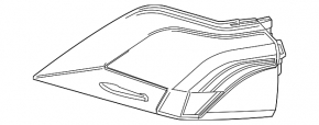 Light outer wing right Toyota Rav4 19- Japan built