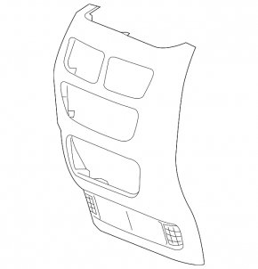 Acura MDX 14-20 rear center console trim, black, scratches, marker marks
