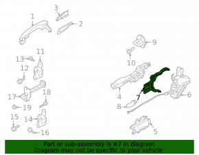 Rear right door lock bracket for Hyundai Sonata 20-23