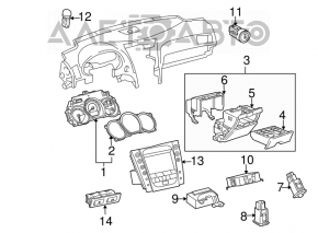 Lexus GS300 GS350 GS430 06-07 brown and beige control pocket and buttons