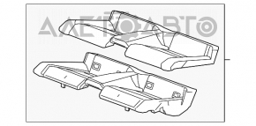 Rear seats, 2nd row, Chevrolet Camaro 16-convertible