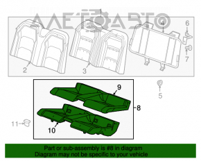 Rear seats, 2nd row, Chevrolet Camaro 16-convertible