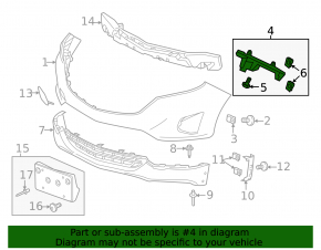 Front bumper mount wing right Chevrolet Equinox 18-21