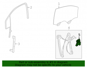 Front Left Window Motor GMC Terrain 18-