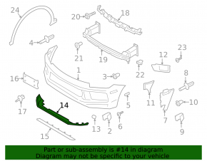 Porsche Cayenne 19-23 front bumper lip