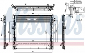 Air conditioning radiator condenser Mercedes GLS-class X166 13-19