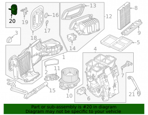 Mercedes A-class V177 19-22 air conditioner heater valve