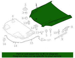 Bonnet bare Mercedes GLC 16-22 metal