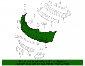 Front bumper bare Mazda3 03-09 HB Sport