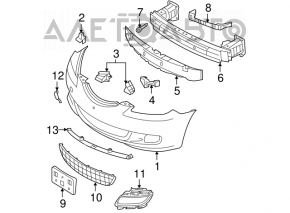 Front bumper bare Mazda3 03-09 HB Sport
