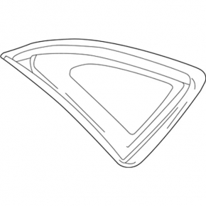 Window blind glass rear left Lincoln MKX 16- chrome
