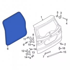 Ford Ecosport Trunk Door Seal 18-22 Rubber