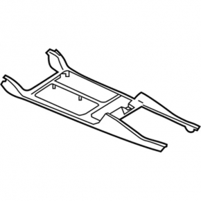 Center console trim without cup holders Ford Escape MK3 17-19 black, broken mount