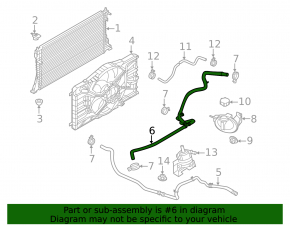 Cooling system hose right Ford Mustang Mach-E 21-23