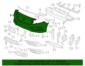 Front Bumper Bare Honda Civic X FC 16-19