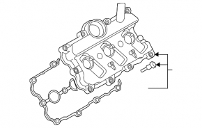 Right valve cover for Audi A6 C7 16-18 3.0T CREC