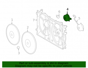 Cooling fan motor right Toyota Prius 50 16-22 chip defect