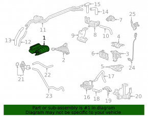 Carbon canister absorber assembly Honda CRV 17-22 1.5T