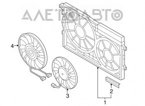 Diffuser radiator shroud bare VW Jetta 11-18 USA 1.8T