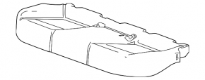 Rear row of seats 2nd row Chevrolet Impala 14-20 leather, black