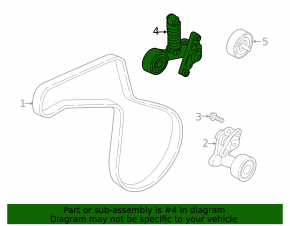 Hyundai Sonata 20-23 HEV rear drive belt tensioner pulley