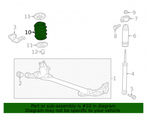 Rear left spring for Chevrolet Volt 11-15