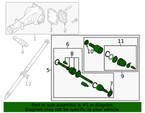 Drive axle shaft rear left Subaru Impreza 17-23 GK automatic transmission