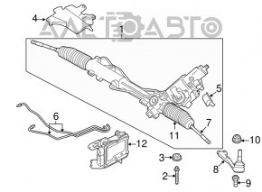 Wiring of the steering rack of the electric power steering BMW 3 F30 12-13