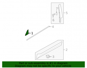 Triangle door plug outer front left Volvo XC40 19-25