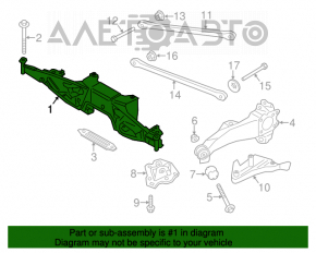 Subframe rear Mini Cooper F56 3d 14-23 fwd