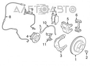 Front left brake disc BMW 3 F30 12-18