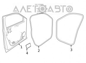 Front right door seal VW Atlas 18 - cut