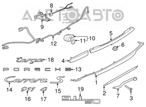 Rear parking sensors for Porsche Cayenne 958 11-14 without ring