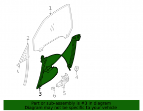 Window lifter with motor front right BMW 4 F32/33 14-20 convertible, Coupe
