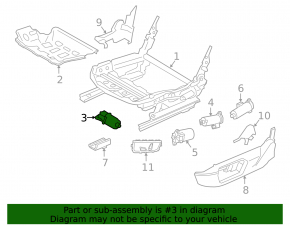 Driver's seat longitudinal adjustment motor for BMW 3 F30 12-18 with bracket, broken mount