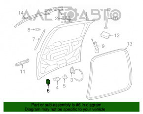 Trunk door bumper left Chrysler Pacifica 17-