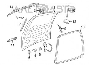 Trunk door bumper left Chrysler Pacifica 17-