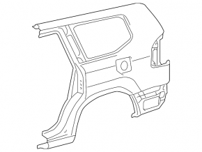 Quarter wing rear right Lexus GX470 03-09