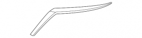 Right front bumper molding for Nissan Kicks 21-24, dark chrome